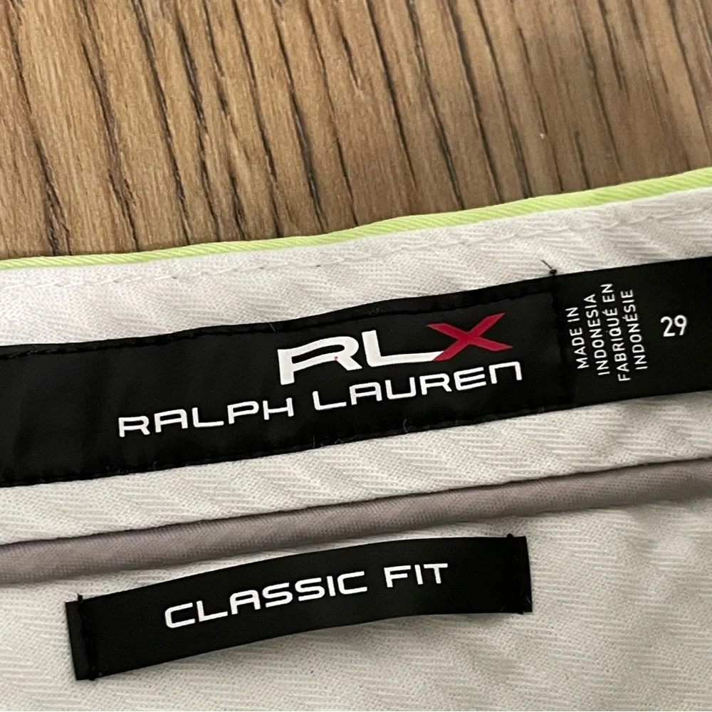 RLX Ralph Lauren Neon Green Golf Shorts Mens Size 29‎